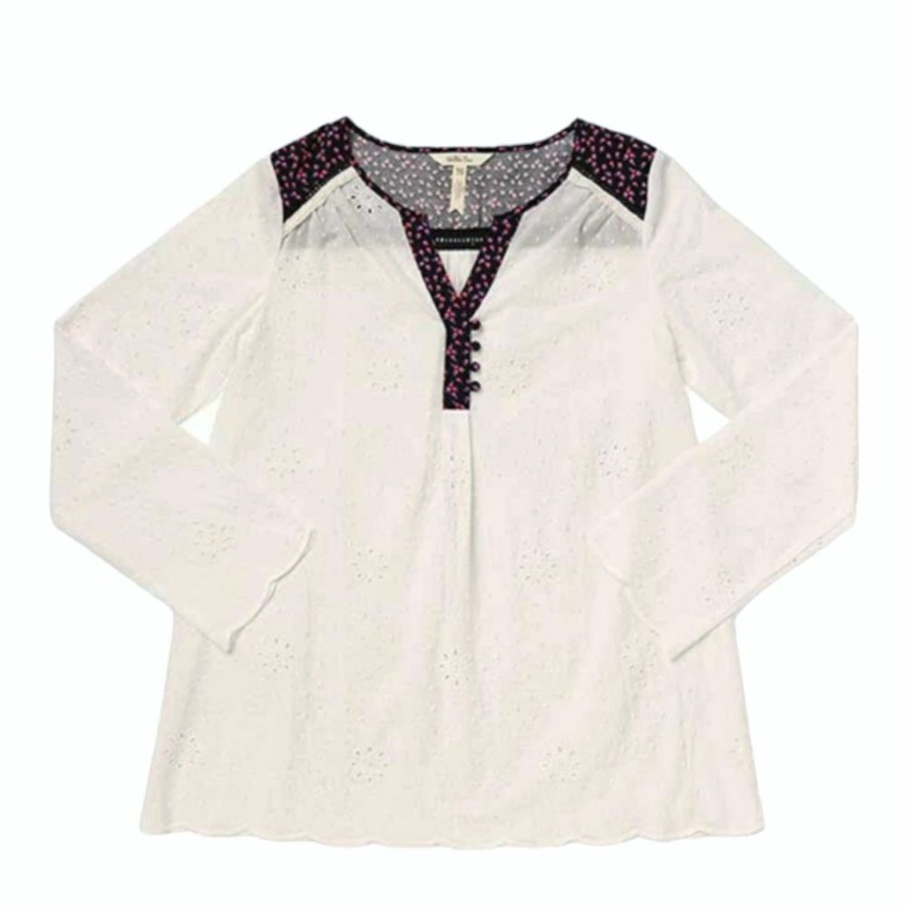 Matilda Jane Snow Globe White Eyelet‎ Tunic Top sz XXL